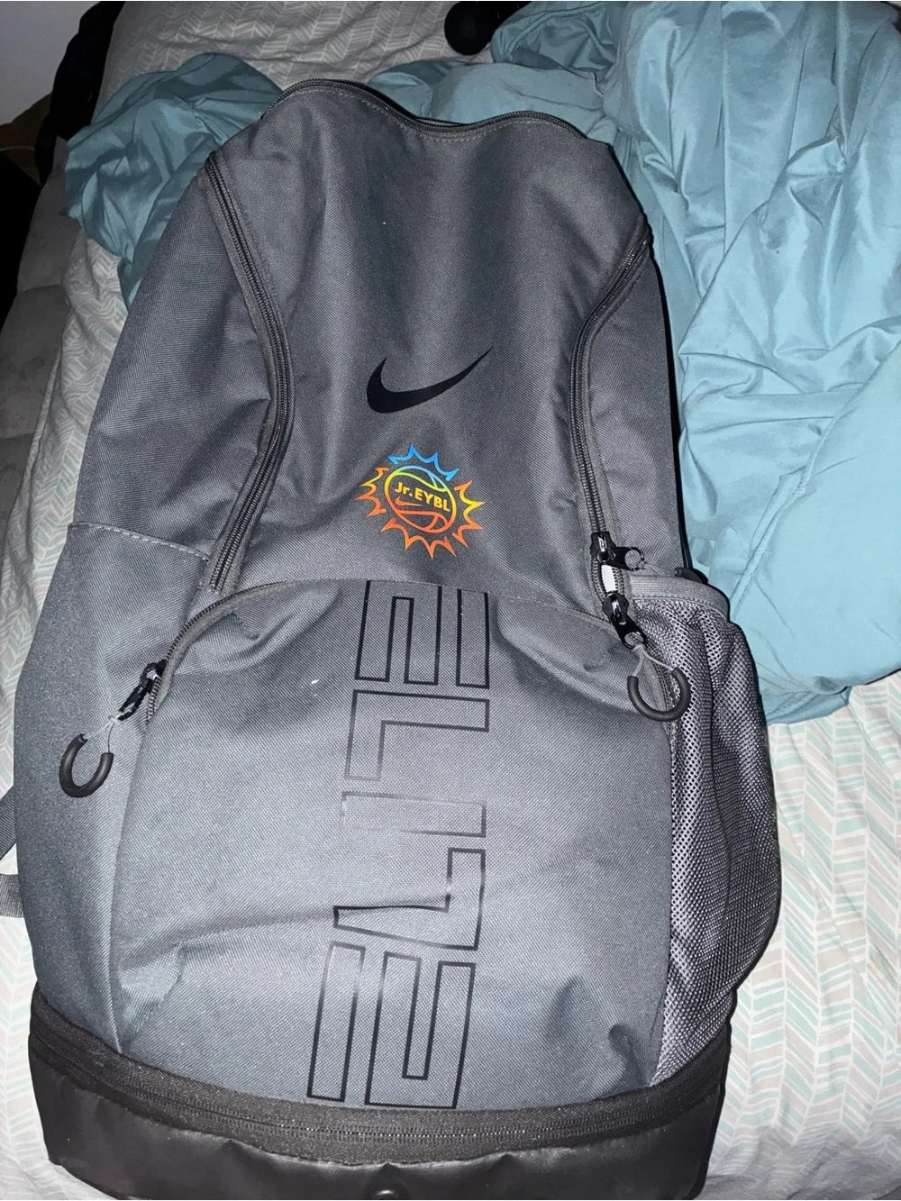 Nike Black Backpack with Multicolor Jr. EYBL Logo